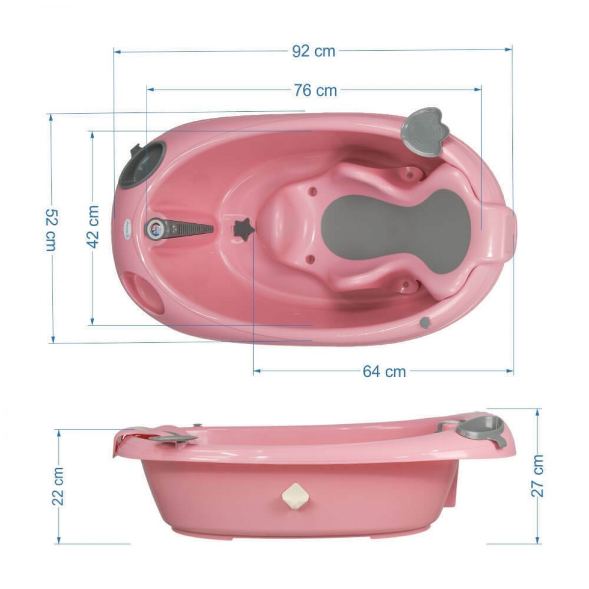 Βρεφική μπανιέρα Bebe Stars Ocean Pink Βρεφική μπανιέρα Bebe Stars Ocean Pink