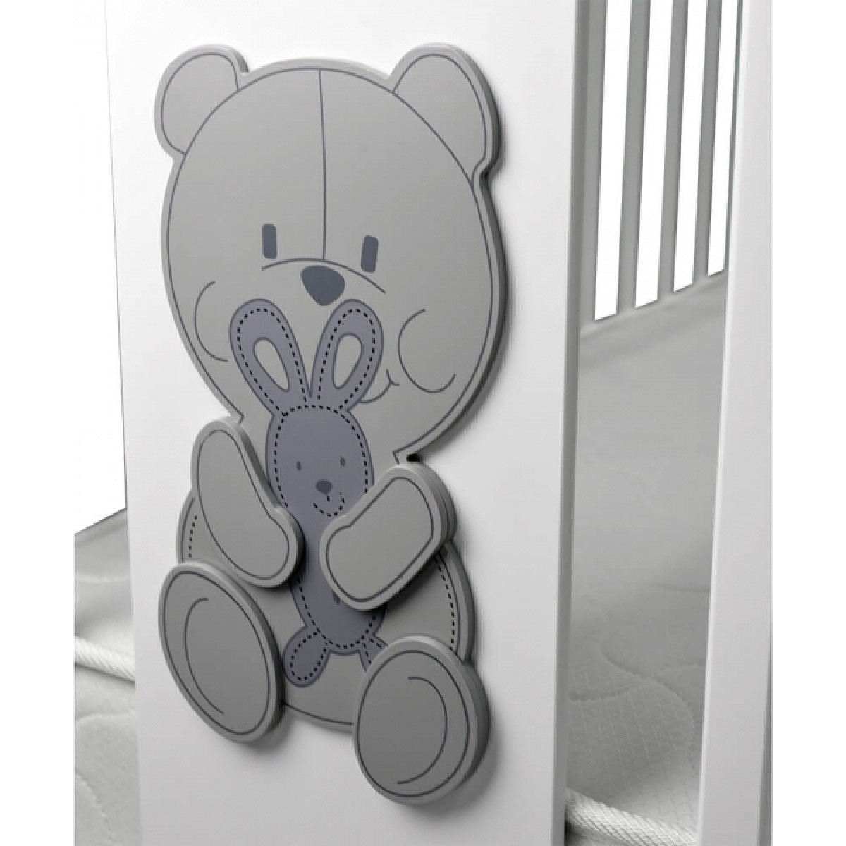 Κρεβάτι Polar White Bebe Stars 451-02 - Λευκό με συρτάρι 