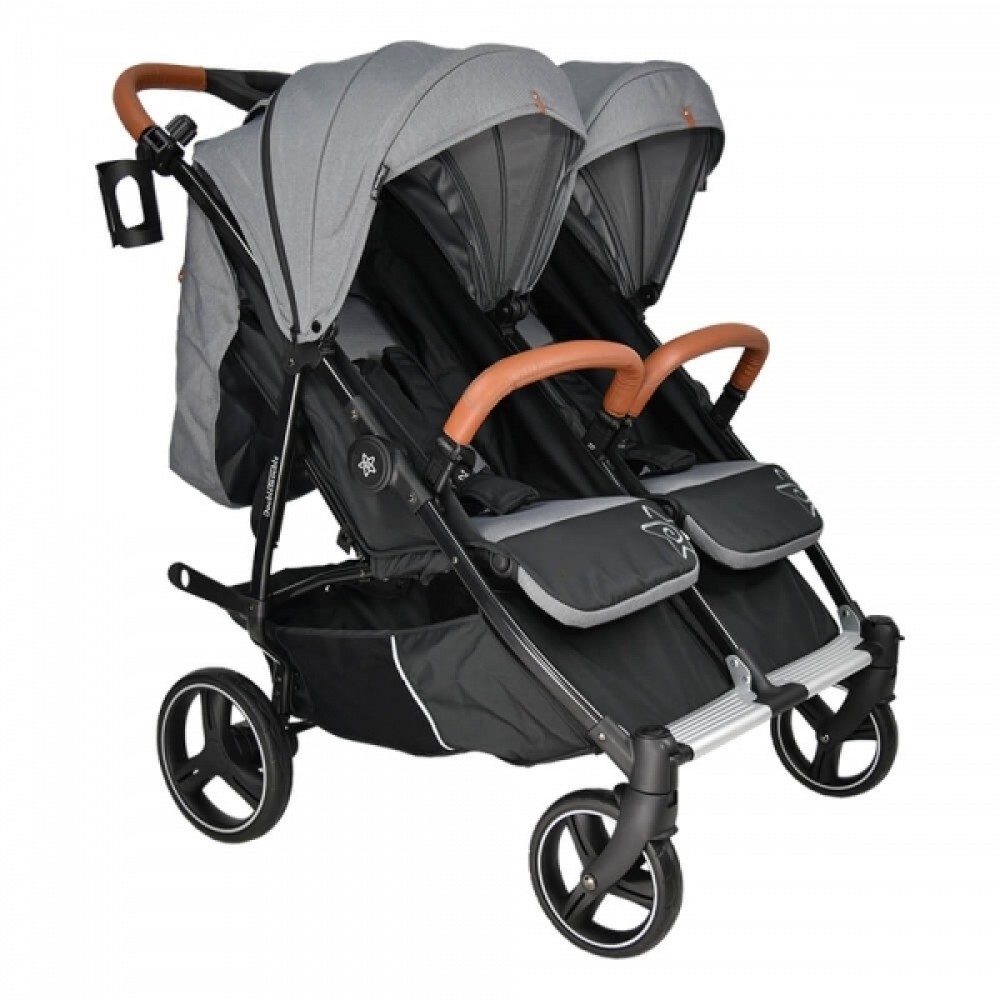 Καρότσι Διδύμων Bebe Stars Double Trouble Grey
