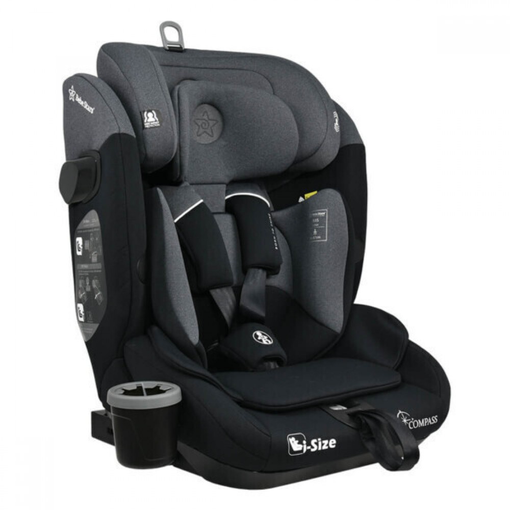 Κάθισμα Αυτοκινήτου Bebe Stars Compass Isofix i-SIZE 76-150cm Steel Grey