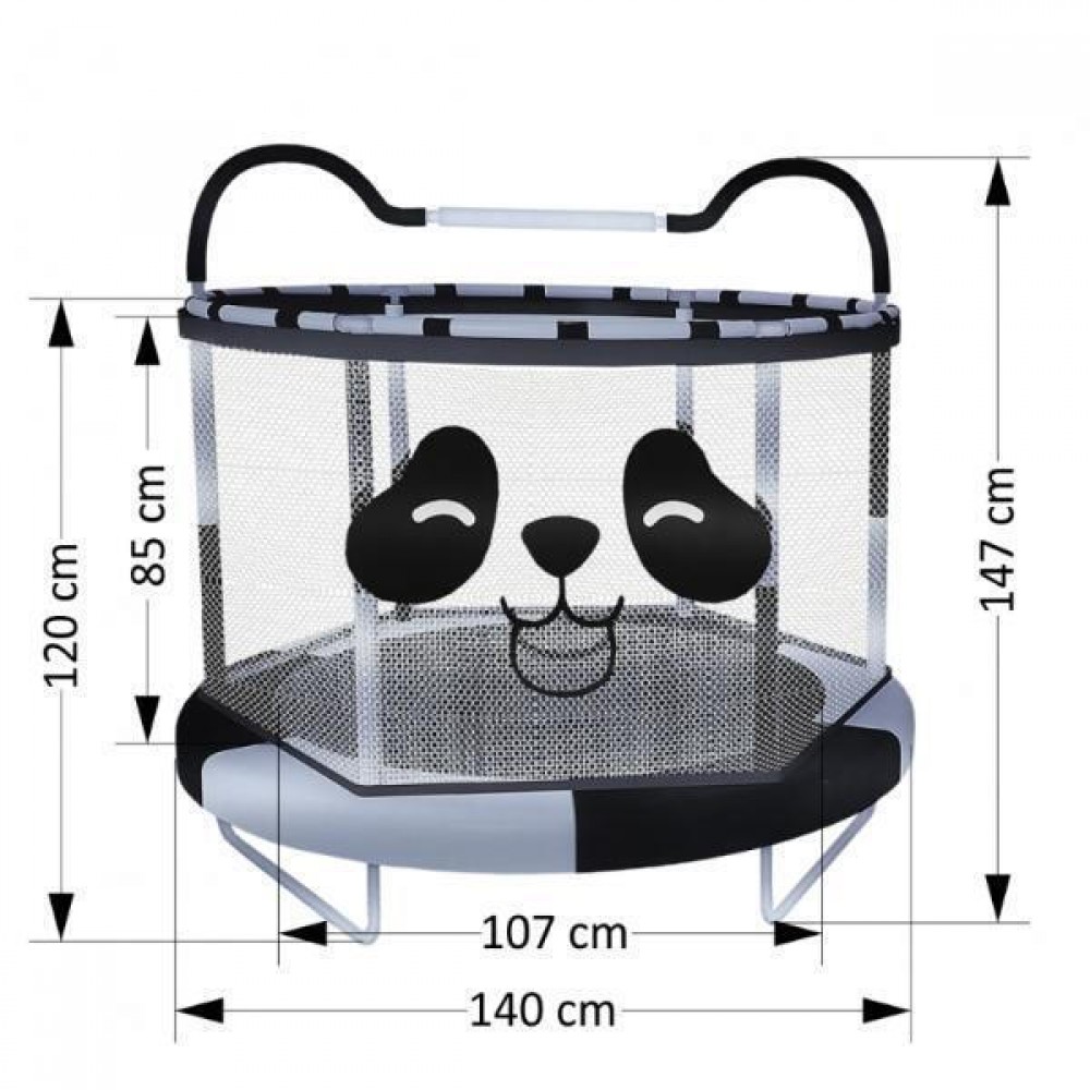 Τραμπολίνο με δίχτυ 140cm Panda Bebe Stars