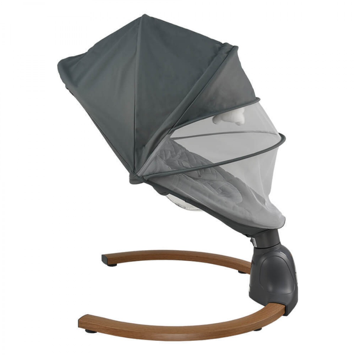 Ηλεκτρικό Relax Μωρού Κούνια Fluffy με Μουσική και Δόνηση Smoked Grey Bebe Stars