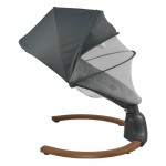 Ηλεκτρικό Relax Μωρού Κούνια Fluffy με Μουσική και Δόνηση Smoked Grey Bebe Stars