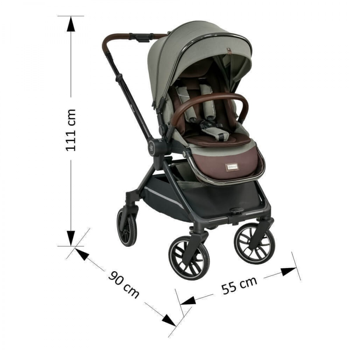 Πολυκαρότσι Mirage 2 Σε 1 Bebe Stars Olive Πολυκαρότσι Mirage 2 Σε 1 Bebe Stars Olive