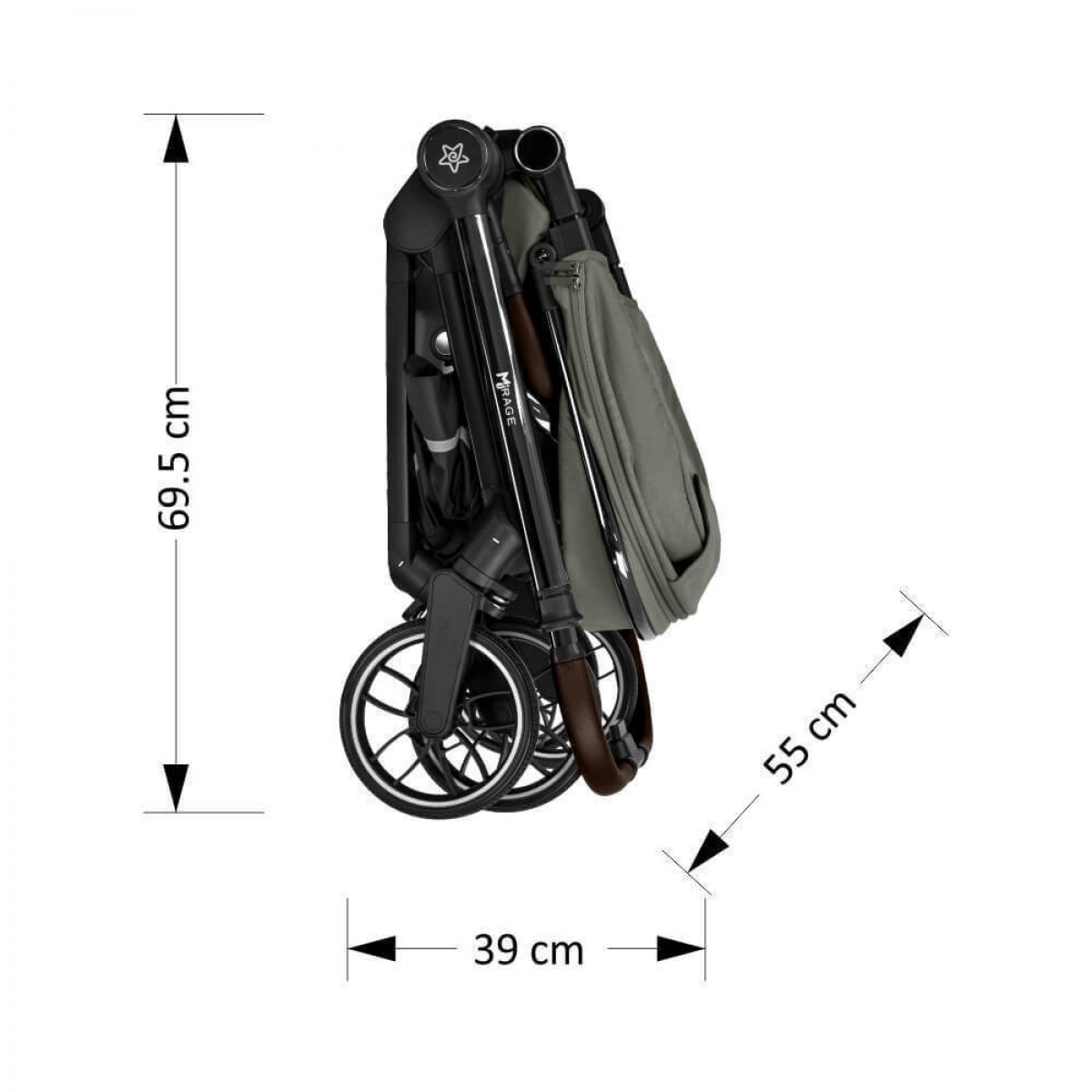Πολυκαρότσι Mirage 2 Σε 1 Bebe Stars Olive Πολυκαρότσι Mirage 2 Σε 1 Bebe Stars Olive