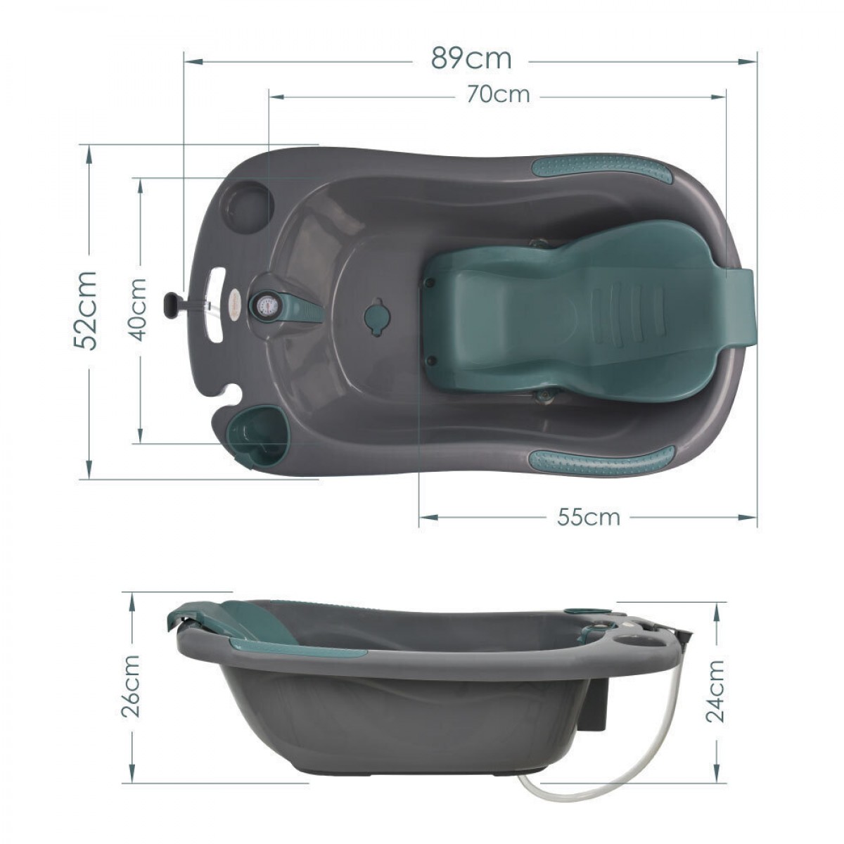 Μπανιέρα Βρεφική Splash Grey Bebe Stars