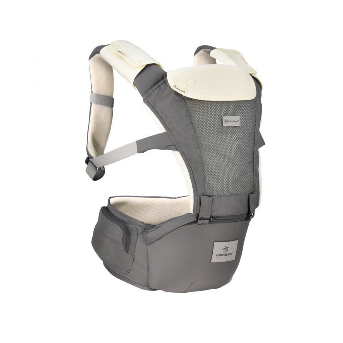 Μάρσιπος Hug Me Bebe Stars Smoked Grey 4M+