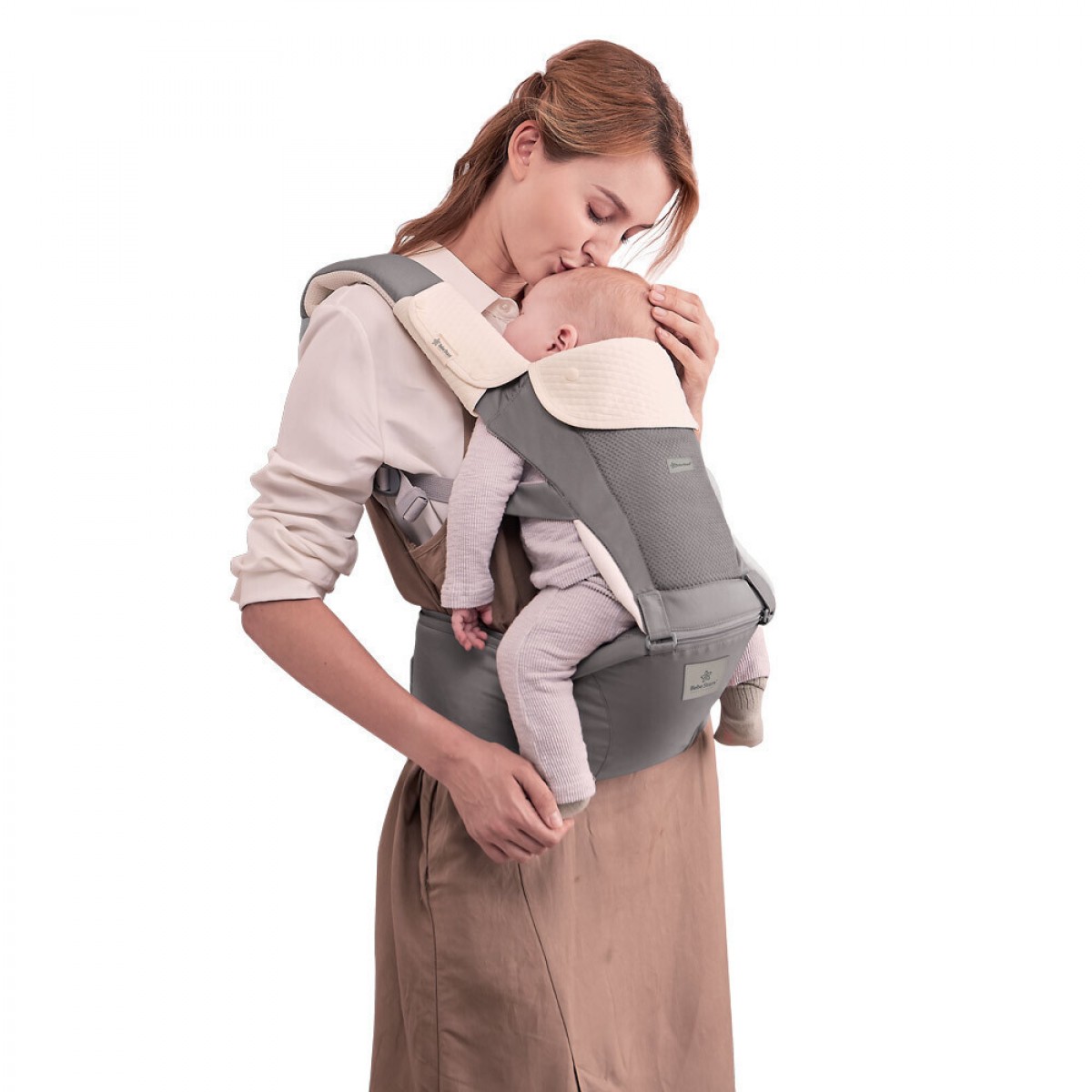 Μάρσιπος Hug Me Bebe Stars Smoked Grey 4M+