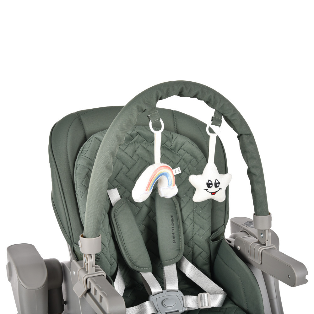 Καρέκλα Φαγητού & Κούνια 2σε1 ηλεκτρικό Serenna Forest Green Bebe Stars