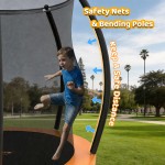 Τραμπολίνο Με Δίχτυ Και Σκάλα 245cm 8FT Orange Bebe Stars