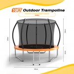 Τραμπολίνο Με Δίχτυ Και Σκάλα 305cm 10FT Orange Bebe Stars