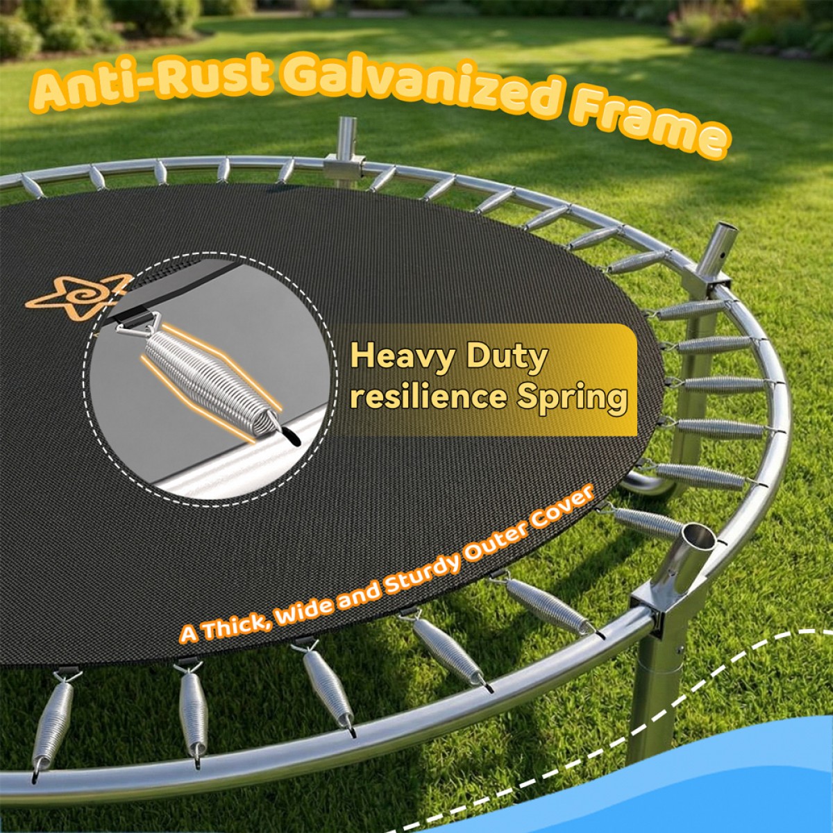 Τραμπολίνο Με Δίχτυ Και Σκάλα 185cm 6FT Orange Bebe Stars 