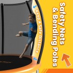 Τραμπολίνο Με Δίχτυ Και Σκάλα 185cm 6FT Orange Bebe Stars 