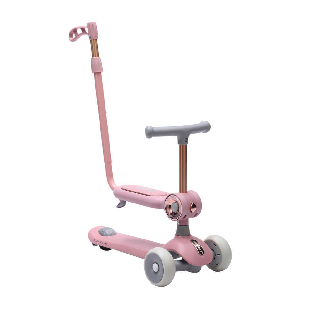 Πατίνι Scooter Τρίτροχο Xride 2 Σε 1 Με Λαβή Pink Bebe Stars
