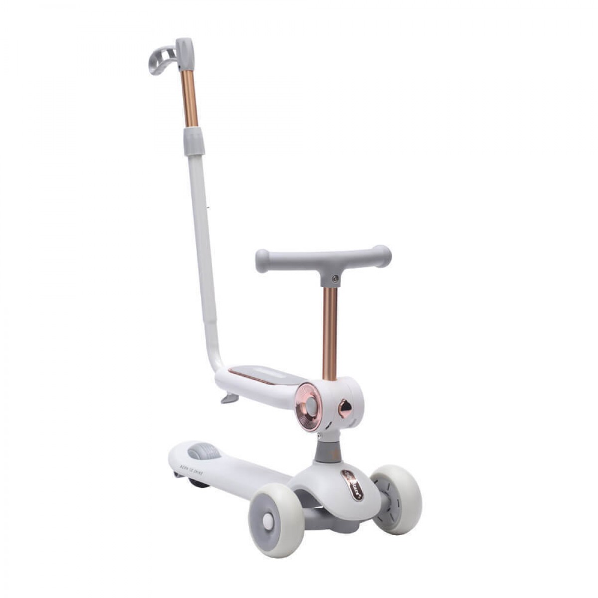 Πατίνι Scooter Τρίτροχο Xride 2 Σε 1 Με Λαβή Grey Bebe Stars