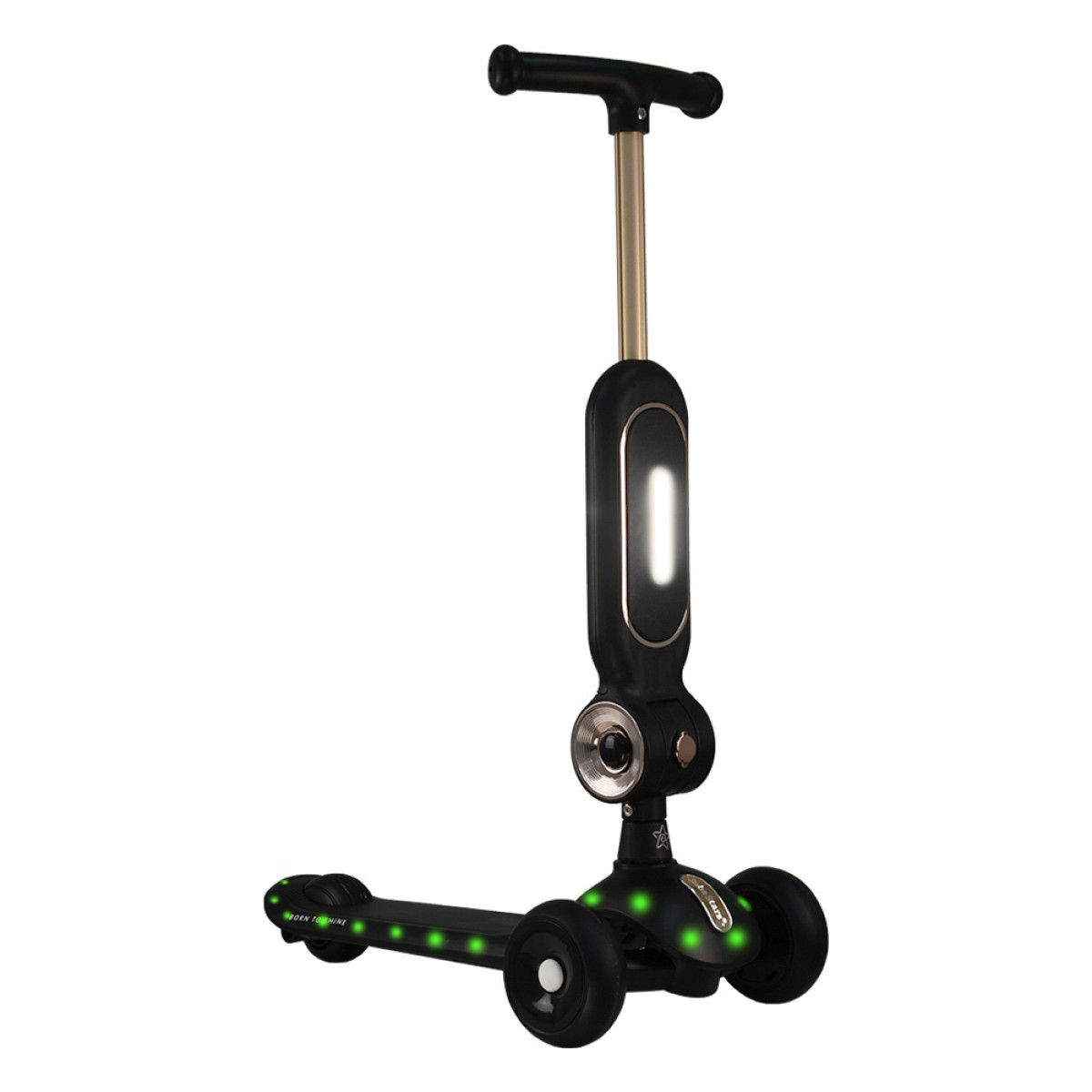 Πατίνι Scooter Τρίτροχο Xride 2 Σε 1 Με Λαβή Black Bebe Stars