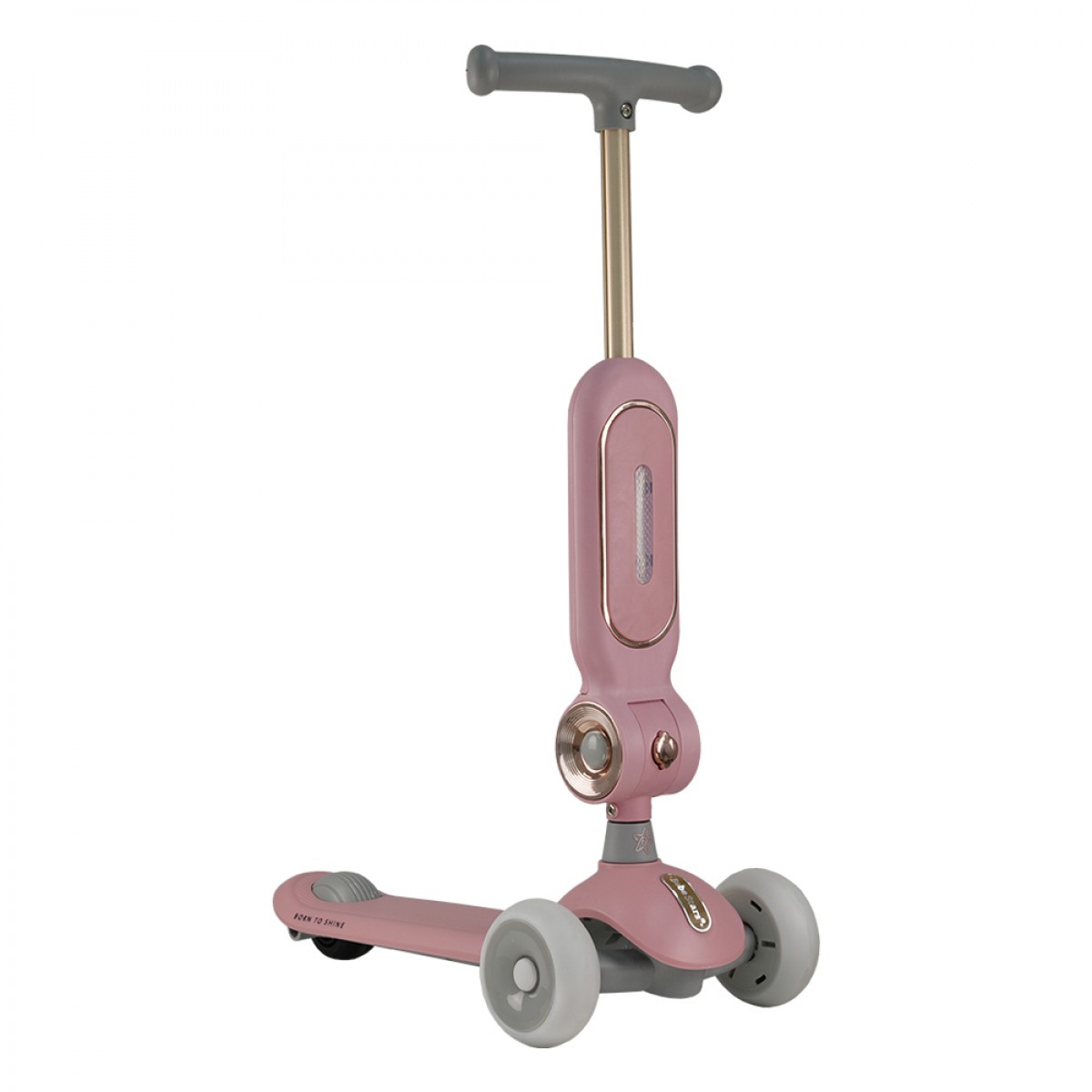 Πατίνι Scooter Τρίτροχο Xride 2 Σε 1 Με Λαβή Pink Bebe Stars