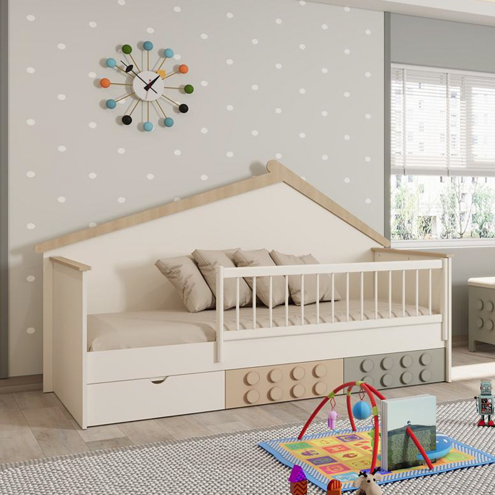 Κρεβάτι Bebe Stars Lego Montessori 90x200cm - Πολύχρωμο