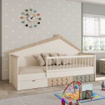 Κρεβάτι Bebe Stars Lego Montessori 90x200cm - Πολύχρωμο