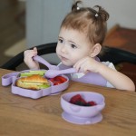 Melii Κουτάλια Σιλικόνης με Ζωάκια 4 τεμ Μπλε