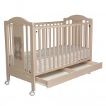 Κρεβάτι Polar White Bebe Stars 451-02 - Μπεζ  με συρτάρι