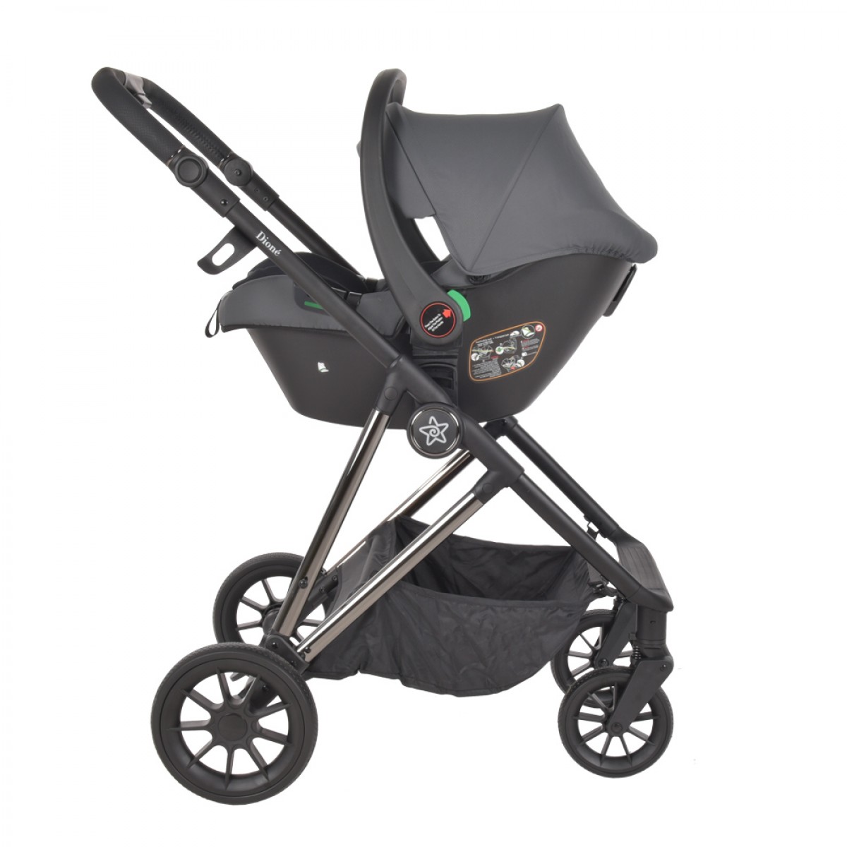 πολυκαροτσι dione 3 in 1 titanium grey  bebe stars