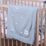 Κουβέρτα Πλεκτή με Fleece Coralina Μέντα 80x100εκ.