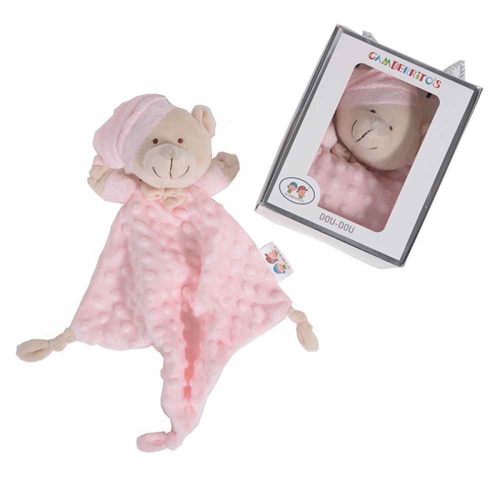 Πανάκι παρηγοριάς Gamberritos Ροζ Αρκουδάκι - Συσκευασία Δώρου