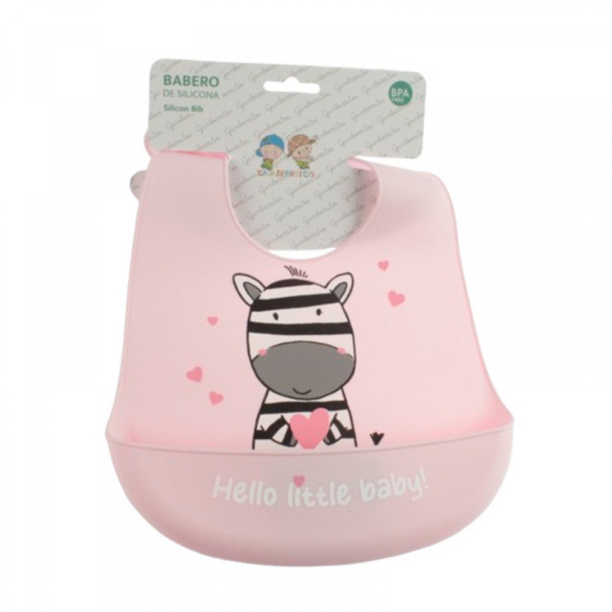 Σαλιάρα Σιλικόνης Zebra Pink Σαλιάρα Σιλικόνης Zebra Pink