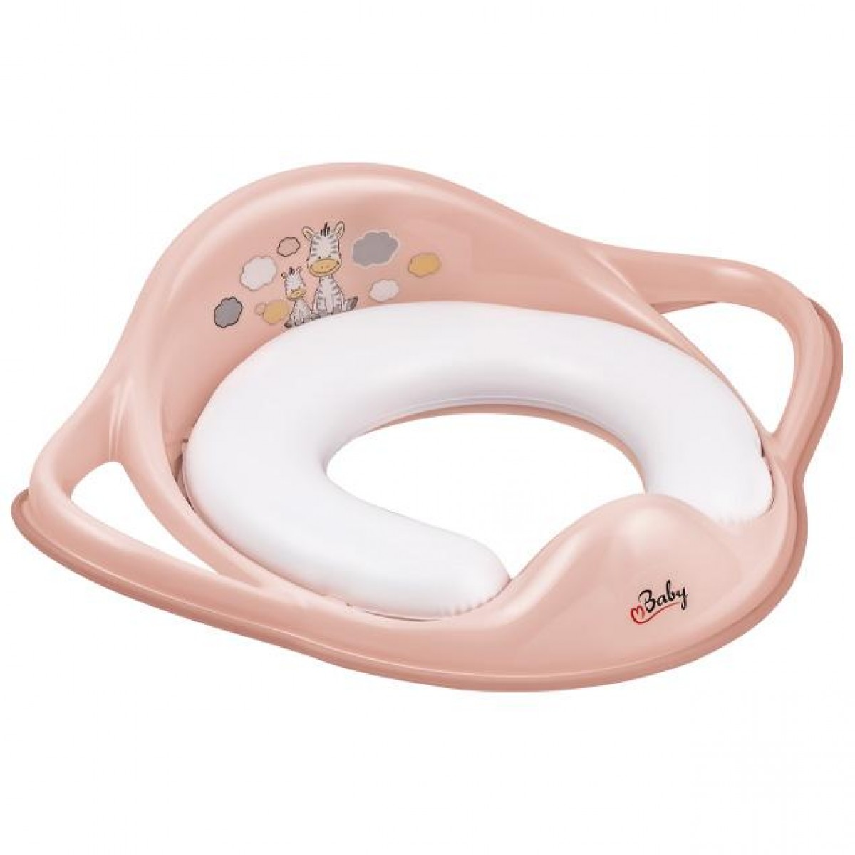 Κάθισμα Τουαλέτας με Μαξιλαράκι Ζέμπρα Ροζ-Maltex