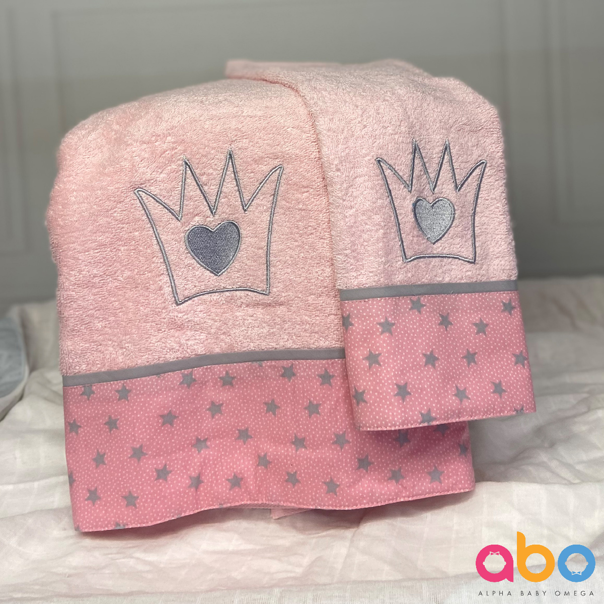 Abo Σετ βρεφικές πετσέτες 2τμχ Little Princess Abo Σετ βρεφικές πετσέτες 2τμχ Little Princess
