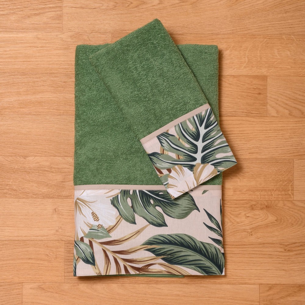 Abo Σετ βρεφικές πετσέτες 2τμχ Tropical Leaves
