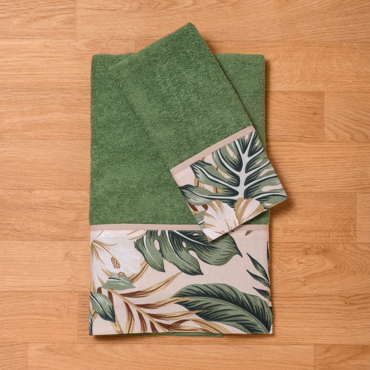 Abo Σετ βρεφικές πετσέτες 2τμχ Tropical Leaves