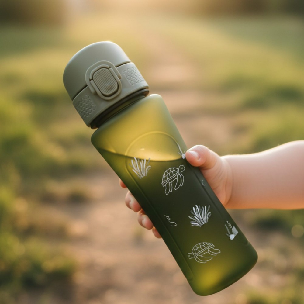 Πλαστικό Μπουκάλι Νερού Tritan 350ml – IN A FAST WORLD BE A TURTLE ABO