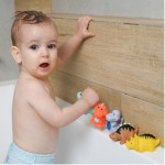 Παιχνίδια Μπάνιου 5τμχ Akuku Μπουγελοφατσάκια Δεινόσαυροι