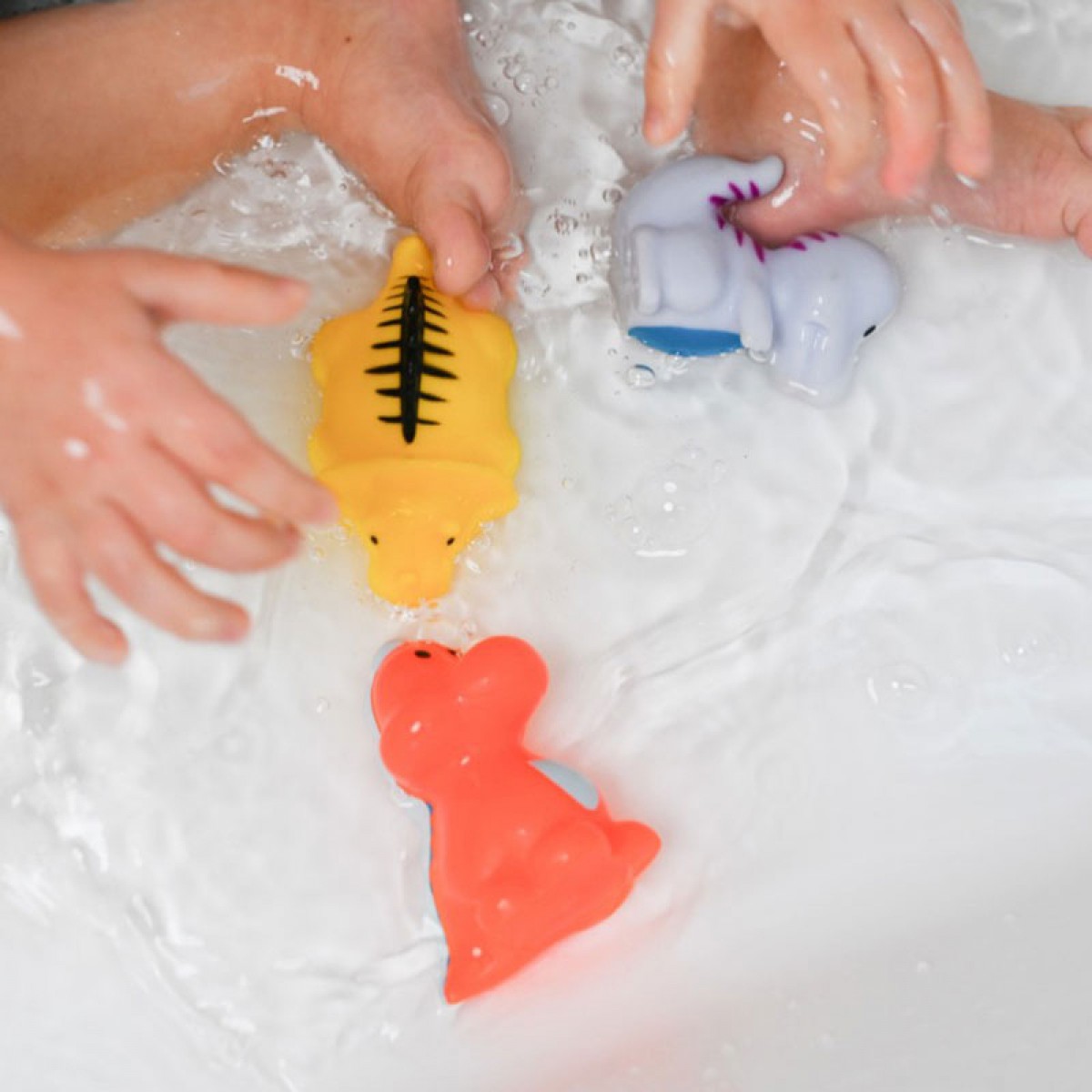 Παιχνίδια Μπάνιου 5τμχ Akuku Μπουγελοφατσάκια Δεινόσαυροι