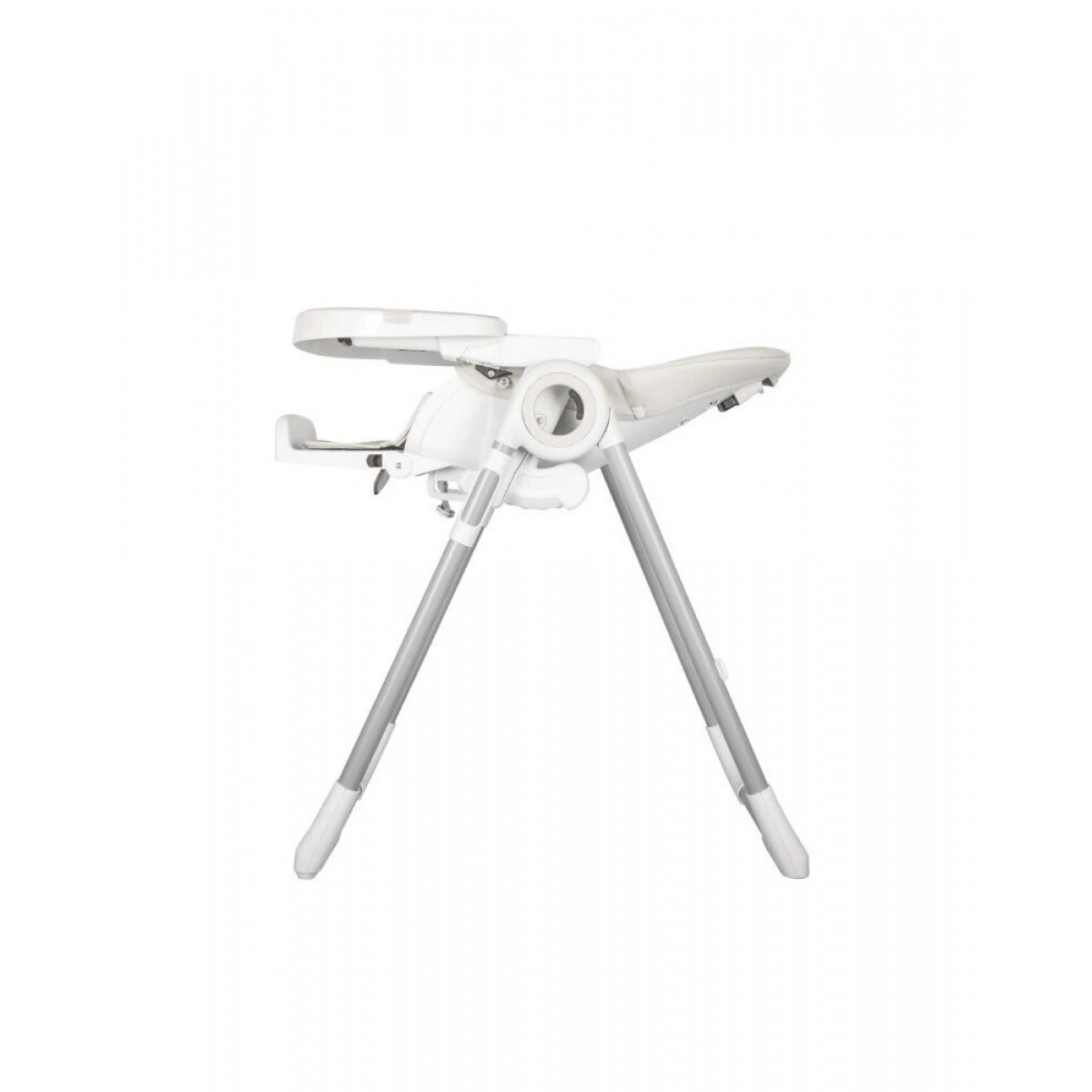 Καρεκλάκι Φαγητού Baby Adventure Viva 2 Light Grey  ( οικολογικό δέρμα)