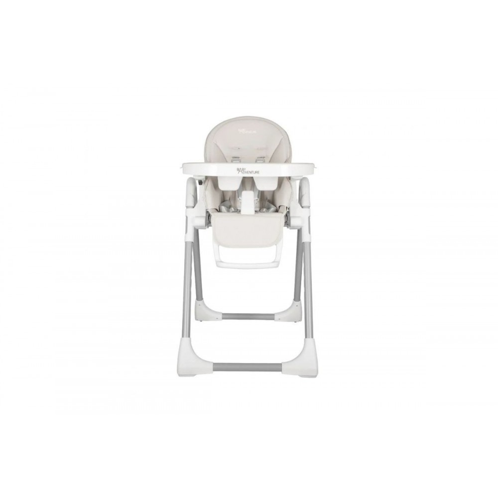 Καρεκλάκι Φαγητού Baby Adventure Viva 2 Light Grey  ( οικολογικό δέρμα)