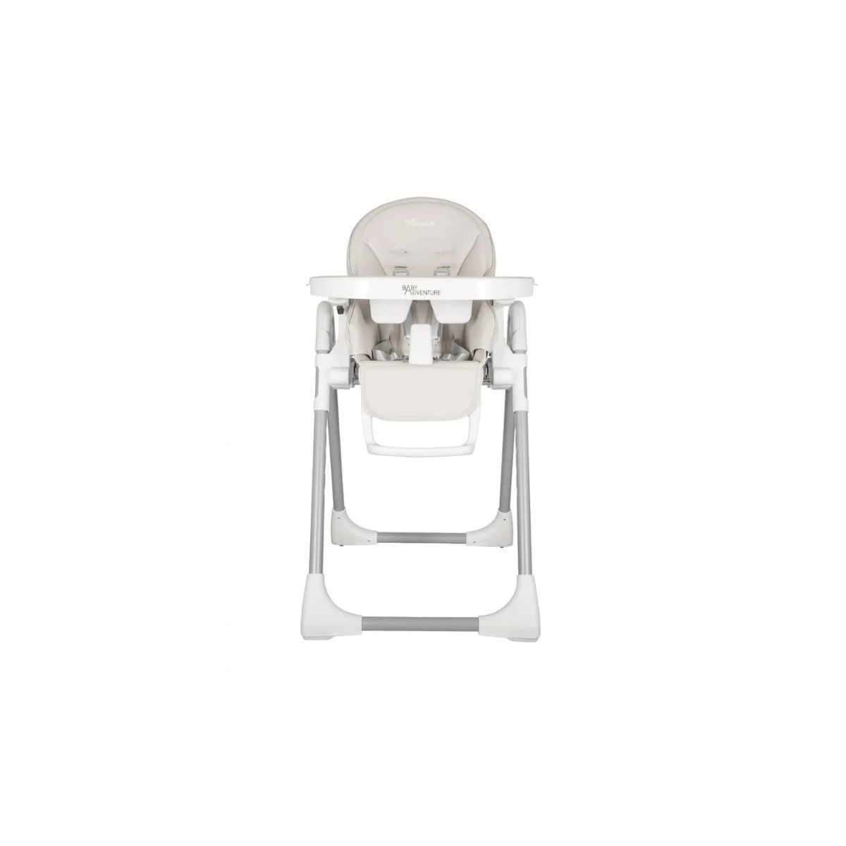 Καρεκλάκι Φαγητού Baby Adventure Viva 2 Light Grey  ( οικολογικό δέρμα)