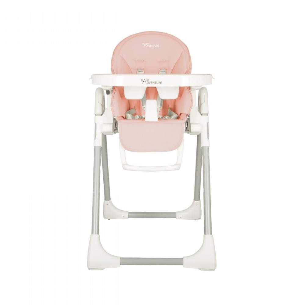 Καρεκλάκι Φαγητού Baby Adventure Viva 2 Powder Pink  ( οικολογικό δέρμα)