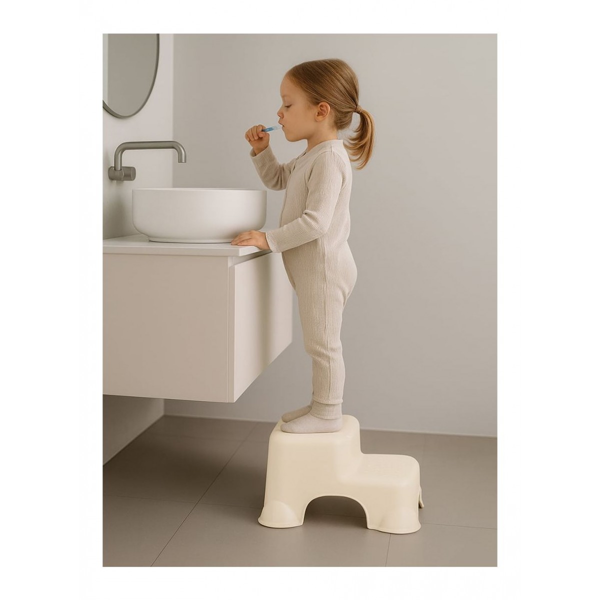 Baby Jem Βοηθητικό Σκαλοπάτι Μπάνιου Sand Beige