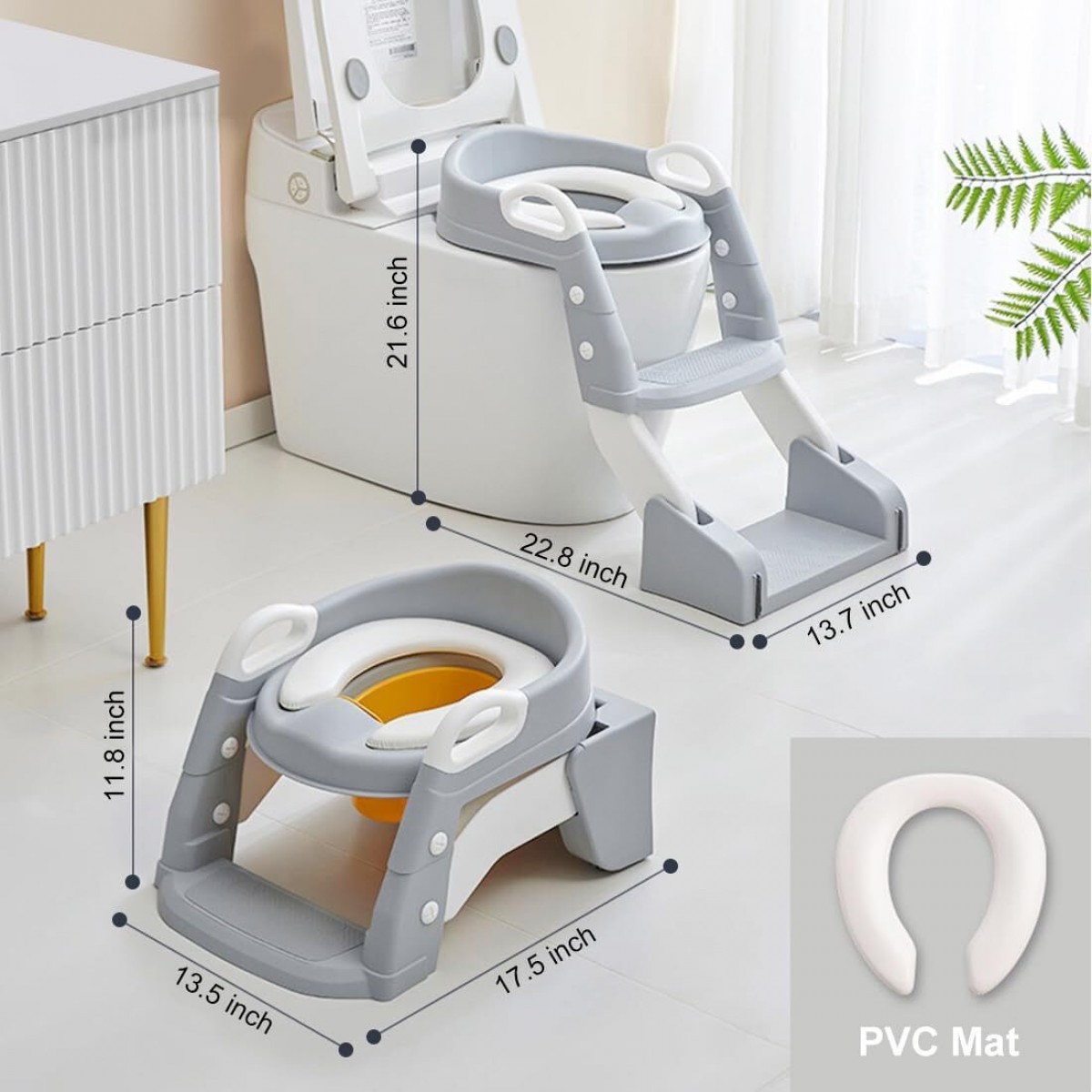 Babywise 3 σε 1 Εκπαιδευτική Σκαλιέρα Τουαλέτας – Grey Babywise 3 σε 1 Εκπαιδευτική Σκαλιέρα Τουαλέτας – Grey