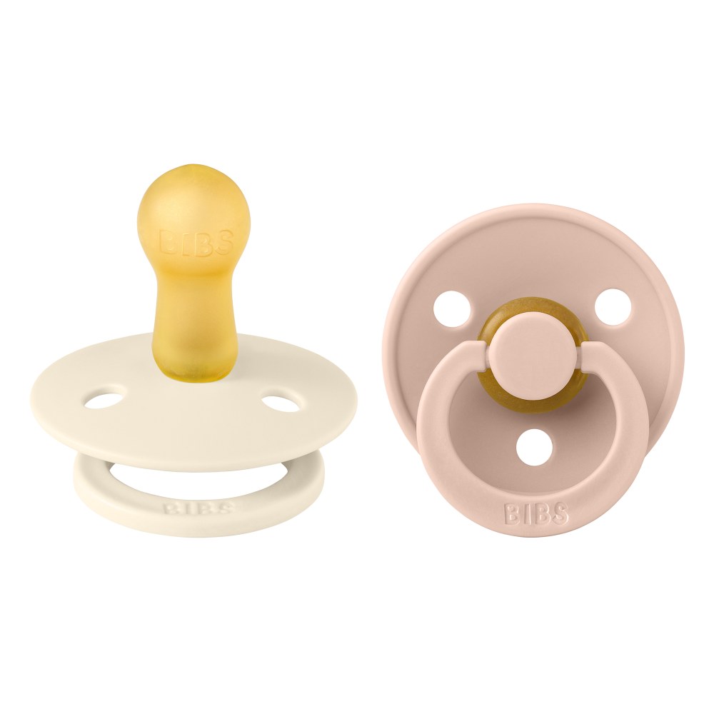 Bibs Πιπίλες Καουτσούκ No2 για  6-18 μηνών Colour IVORY/BLUSH  2τμχ