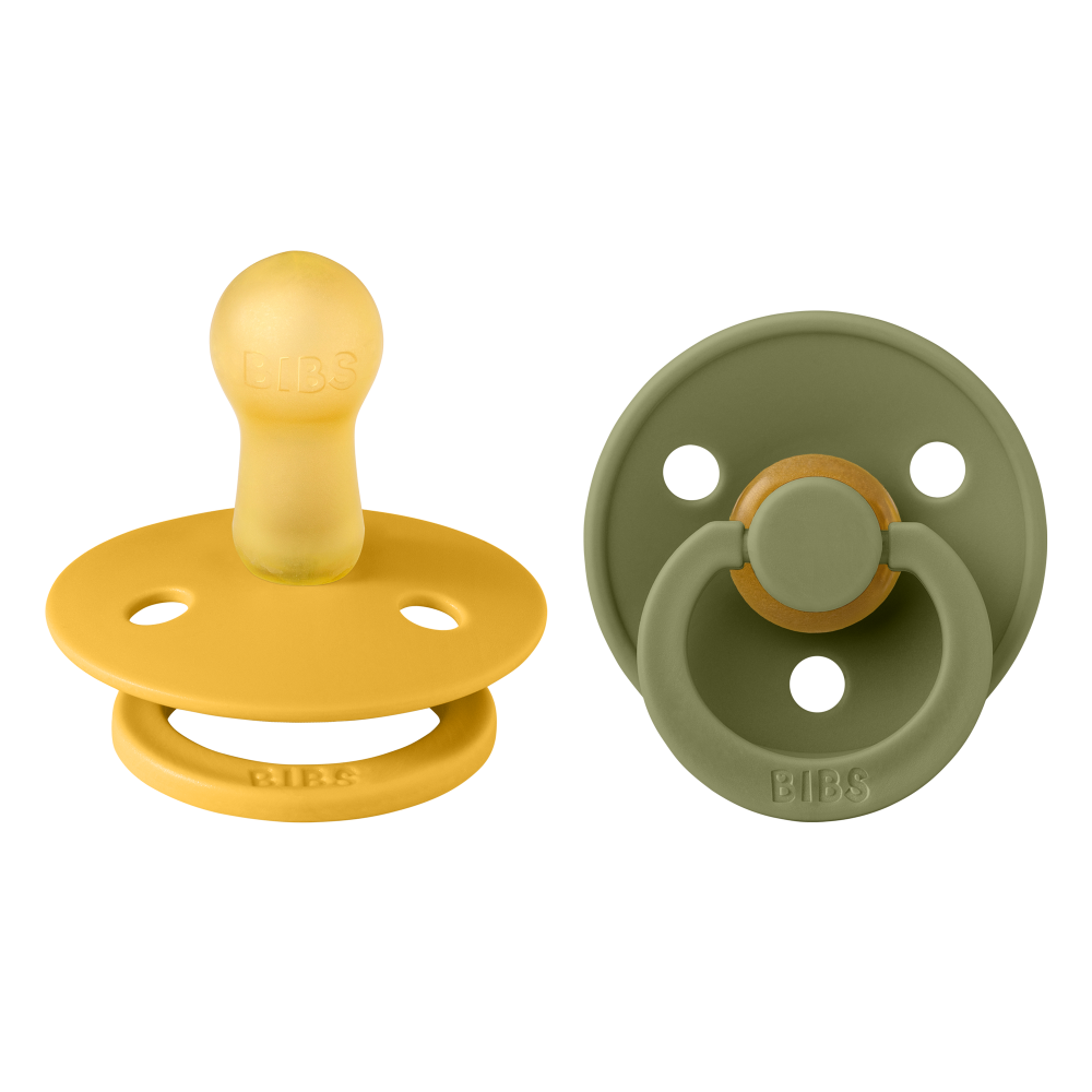 Bibs Πιπίλες Καουτσούκ No2 για  6-18 μηνών Colour Honey Bee/Olive  2τμχ