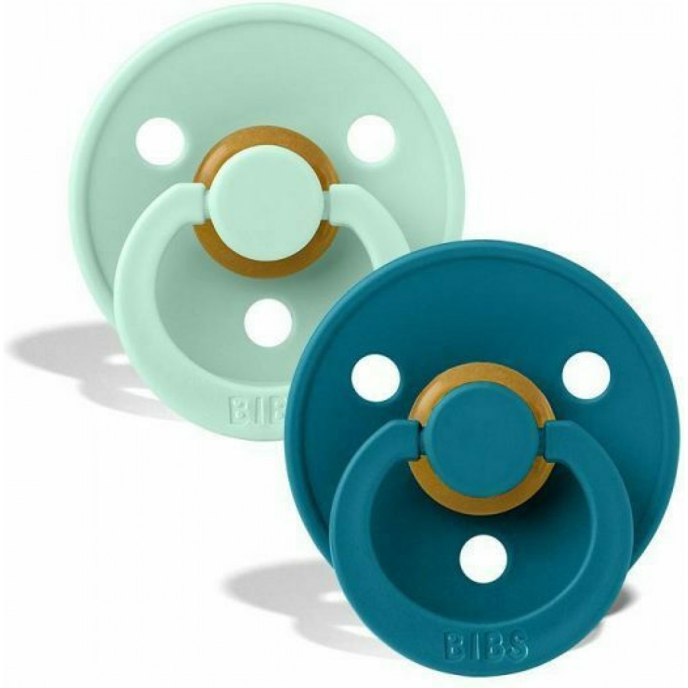 Bibs Πιπίλες Καουτσούκ No1 για  0-6 μηνών Colour NORDIC MINT / FOREST LAKE 2τμχ
