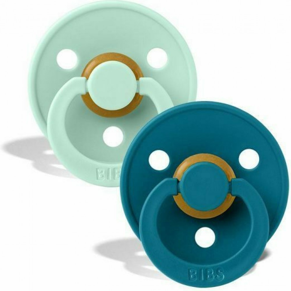 Bibs Πιπίλες Καουτσούκ No1 για  0-6 μηνών Colour NORDIC MINT / FOREST LAKE 2τμχ