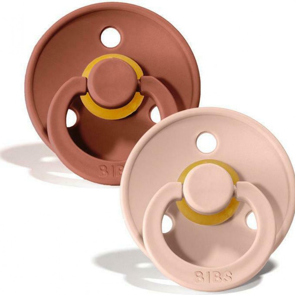 Bibs Πιπίλες Καουτσούκ No3 για  18-36 μηνών Colour Woodchuck / Blush 2τμχ