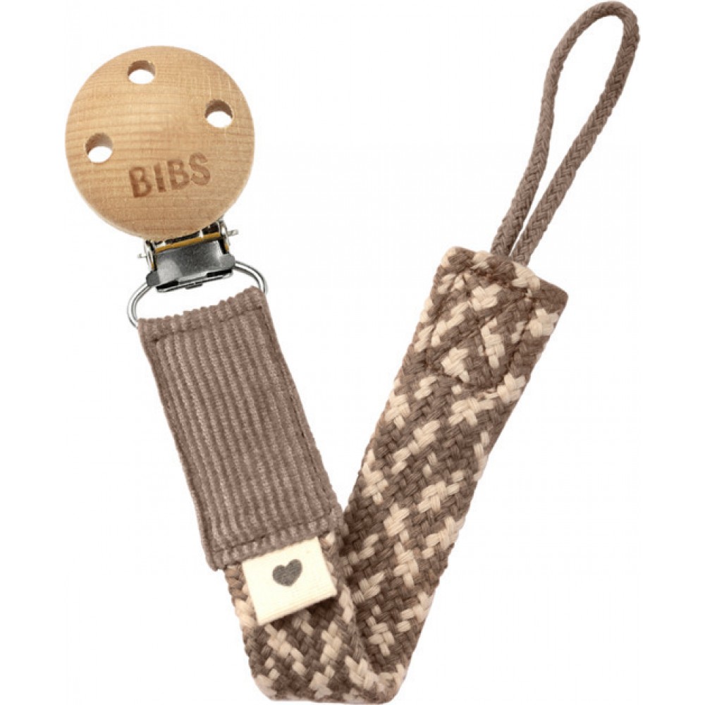 Bibs Κλιπ Πιπίλας Braid Dark Oak/Vanilla