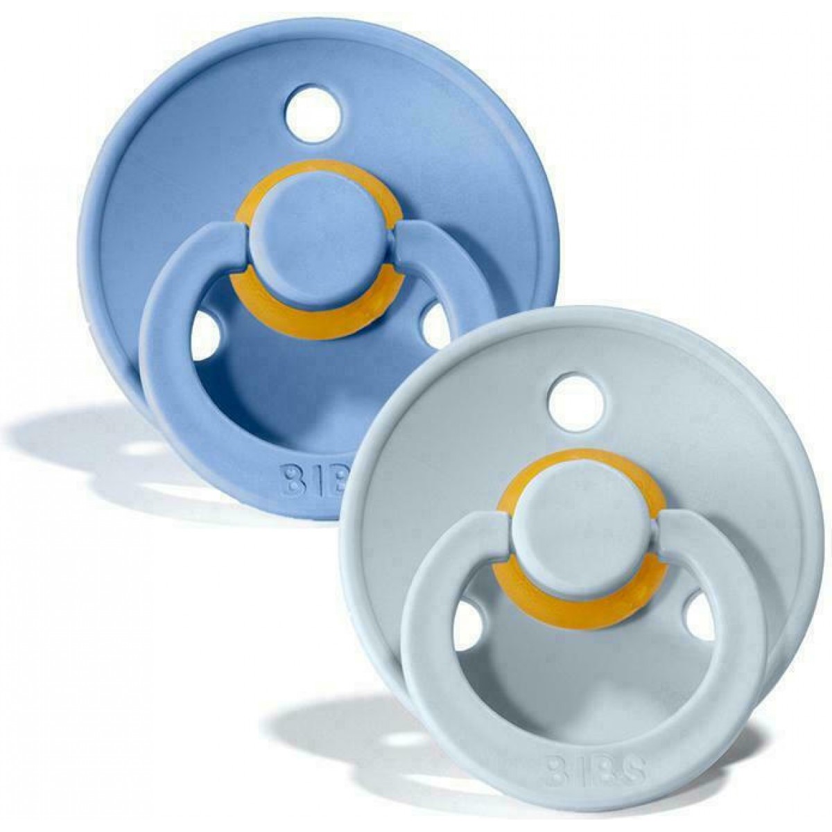 Bibs Πιπίλες Καουτσούκ No1 για  0-6 μηνών Colour Sky Blue/Blue  2τμχ