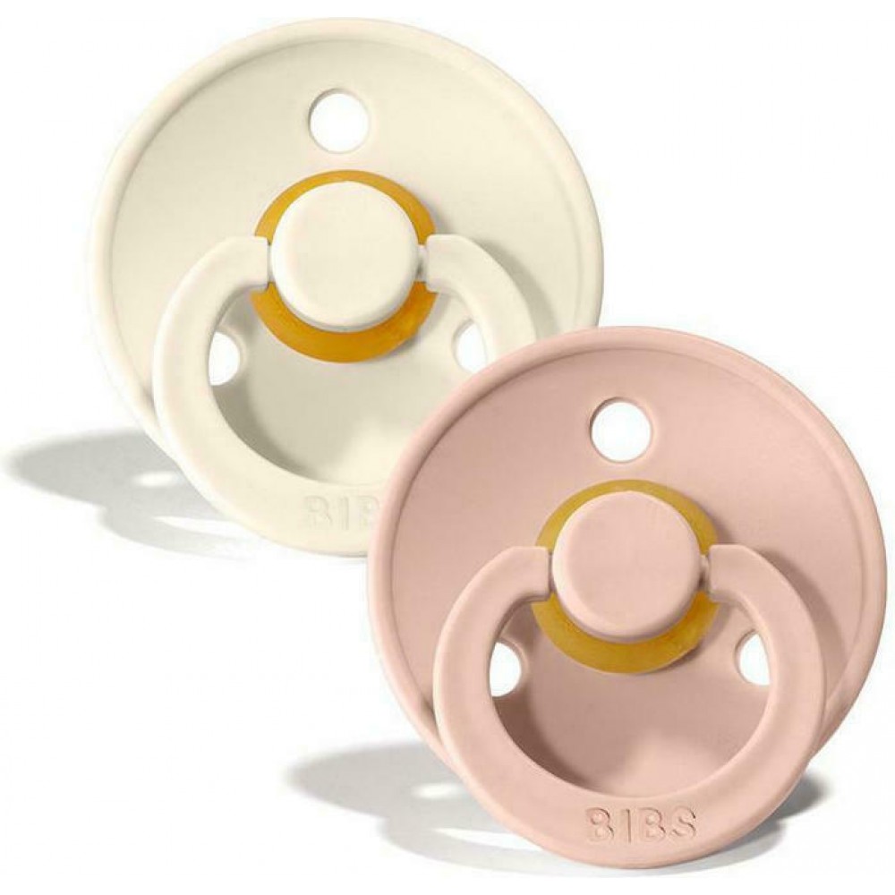 Bibs Πιπίλες Καουτσούκ No3 για  18-36 μηνών Colour Ivory/Blush 2τμχ